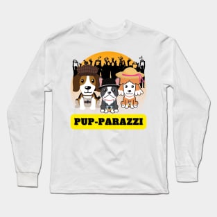 Pup-parazzi crowd - french bulldog french poodle beagle Long Sleeve T-Shirt